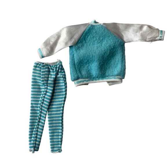 Barbie Fashion Avenue Jacket & Pants Set Letter Striped Stripes - Picture 4 of 6